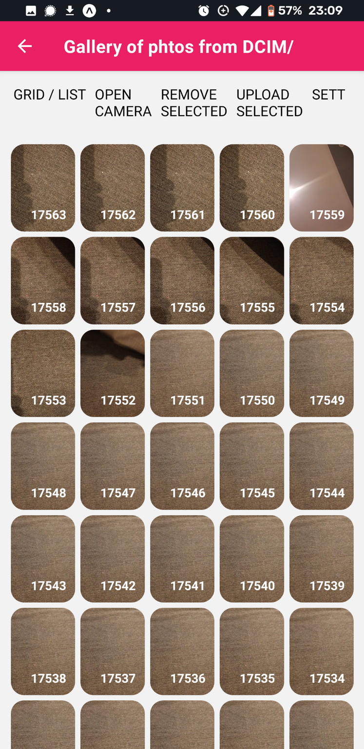 Screenshot of gallery