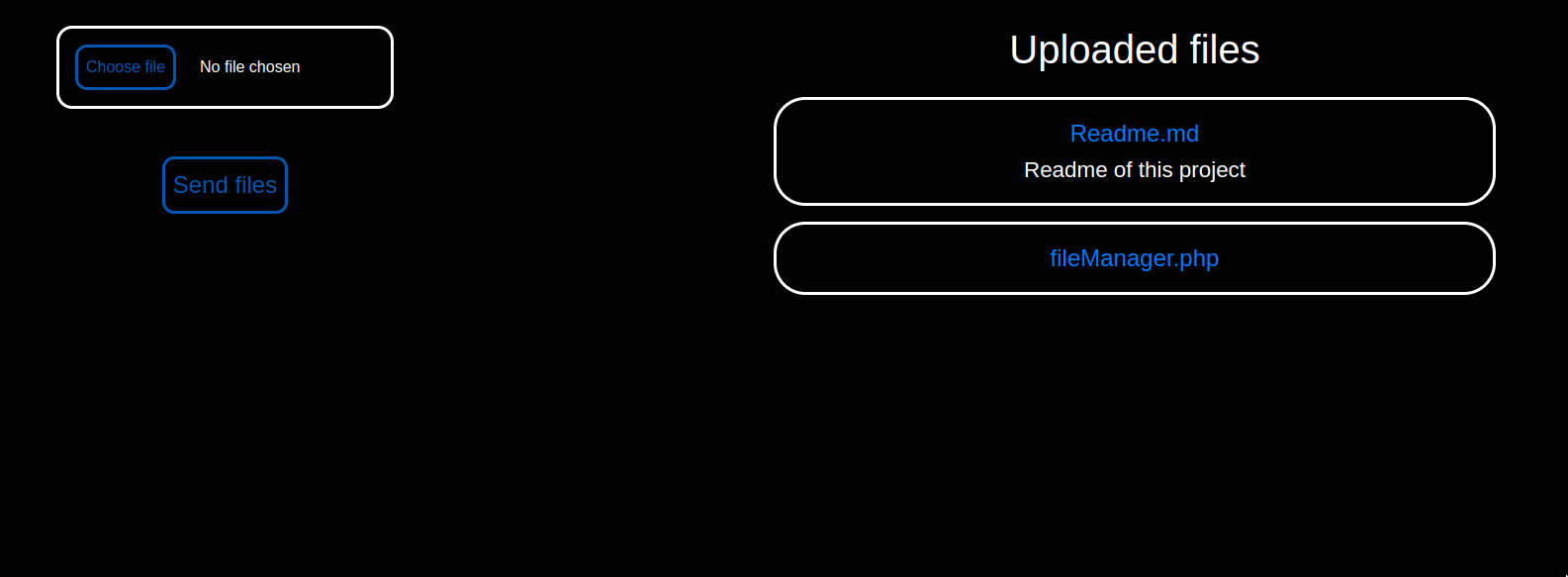 Screenshot of the app